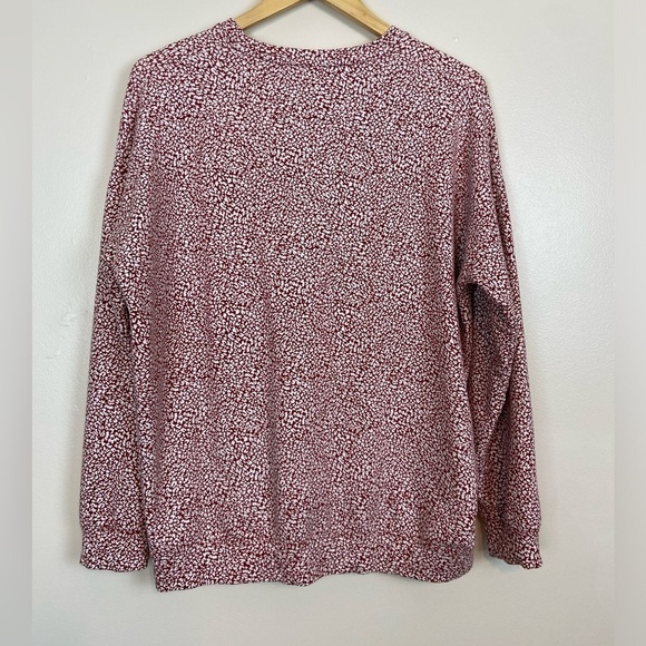 Athleta Studio To Street Mirco Cheetah Ruse Printed Sweatshirt Comfy Cozy Soft - Picture 5 of 5